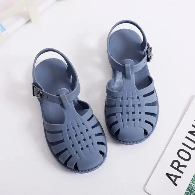 Non-slip Roman Sandals Breathable Beach Shoes New Girls Summer Sandals Baby Girls Cave Hole Cute Princess Candy Shoes Kid