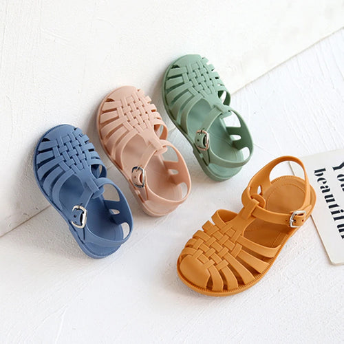 Non-slip Roman Sandals Breathable Beach Shoes New Girls Summer Sandals Baby Girls Cave Hole Cute Princess Candy Shoes Kid